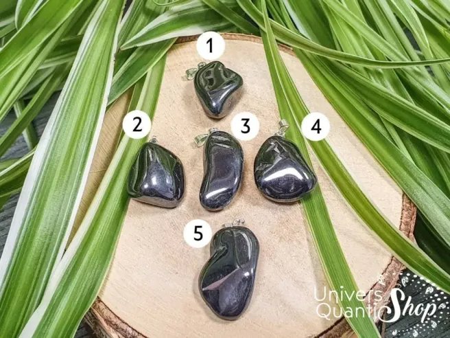 Pendentif pierre hématite - univers quantic shop