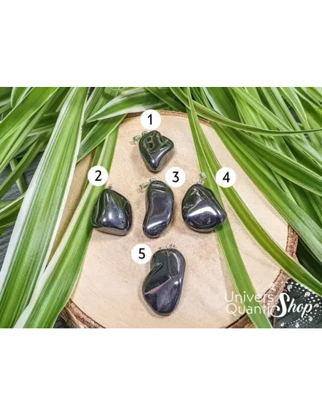 Pendentif pierre hématite - univers quantic shop