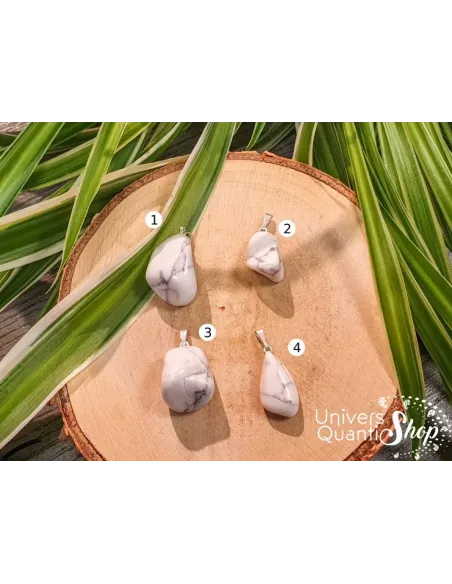 pendentif howlite roulée numérotés - boutique lithothérapie en ligne pendentif howlite roulée numérotés - boutique lithothérapie en ligne