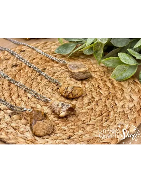 jaspe paysage pendentif pierre naturelle de réconfort et de vitalité, univers quantic shop jaspe paysage pendentif pierre naturelle de réconfort et de vitalité, univers quantic shop