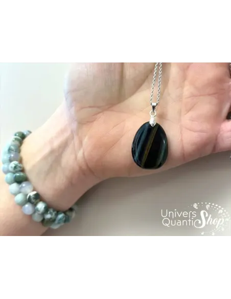 pierre oeil de faucon en pendentif pierre naturelle pour s'ouvrir aux autres pierre oeil de faucon en pendentif pierre naturelle pour s'ouvrir aux autres