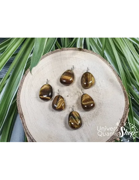 pendentif oeil de tigre pierre de protection en lithothérapie - univers quantic shop