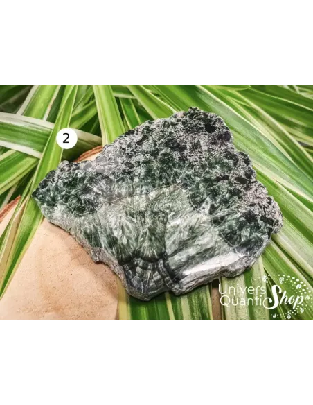séraphinite brute pierre verte aux reflets argentés numéro 2 séraphinite brute pierre verte aux reflets argentés numéro 2