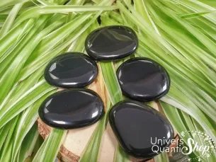 obsidienne oeil céleste pierre plate vue ensemble