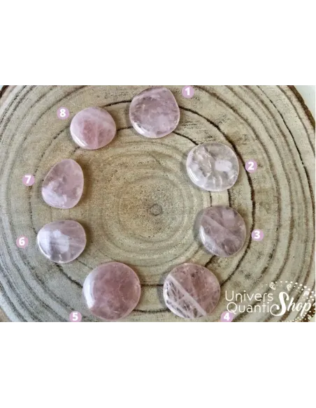 pierres plates en quartz rose pour mieux dormir la nuit avec numéros