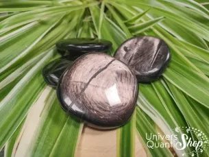 hypersthène pierre plate - boutique holistique de lithothérapie - univers quantic shop