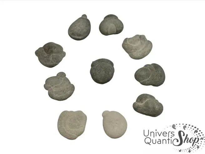 pierres des fées du canada brutes sélection sur fond blanc