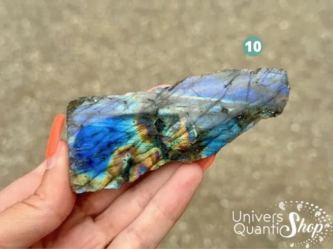 labradorite brute de madagascar pierre brute polie, numéro 10