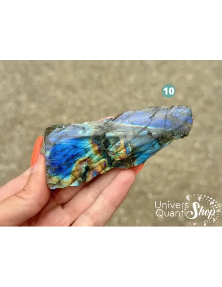 labradorite brute de madagascar pierre brute polie, numéro 10