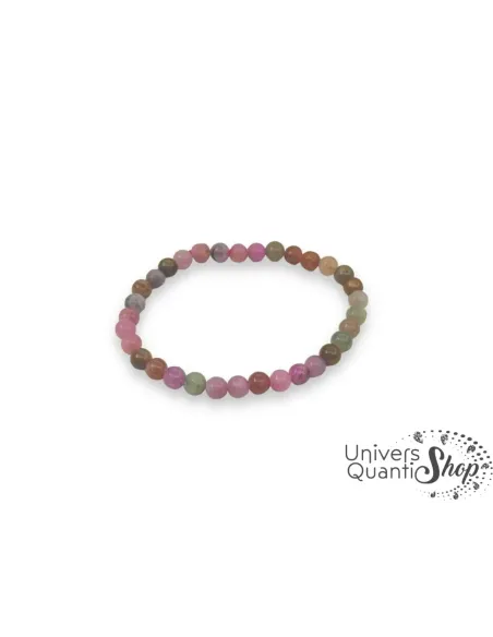 bracelet saphir multicolore clair de qualité A en 6mm sur fond blanc