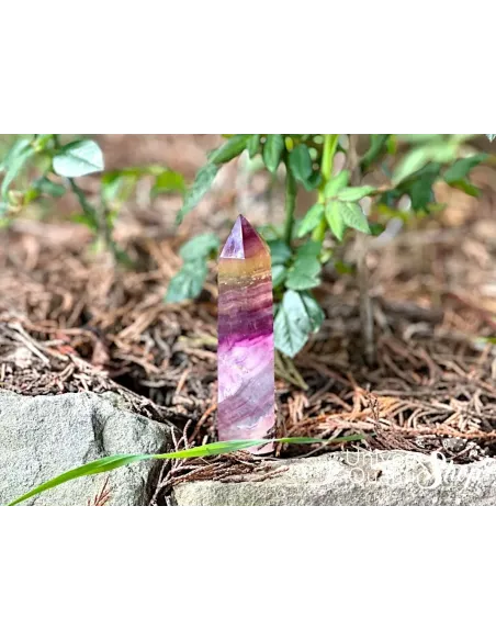 pointe fluorite multicolore numéro 1 dans la nature
