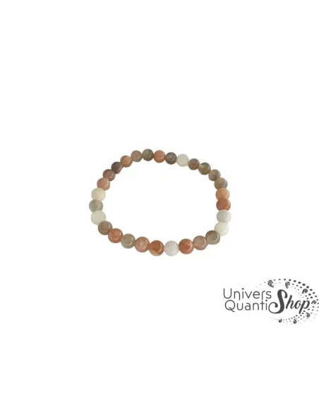 Bracelet Pierre de Lune Multicolore - Ouvre le cœur - Pierre de lune signification - Photo fond blanc