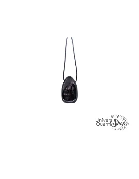 Bienfaits & vertus Hypersthène pierre percée - Pierre d'introspection - Pierre noire