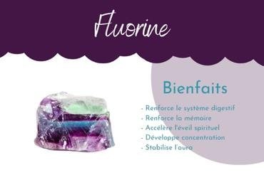 fluorine vertus, fluorite verte coeur