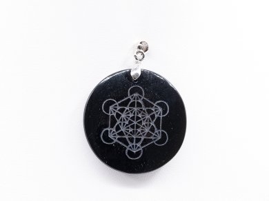 acheter pendentif metatron en obsidienne dorée