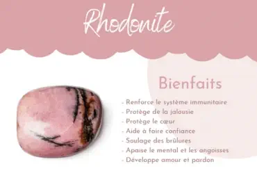 rhodonite propriétés et bienfaits en lithothérapie